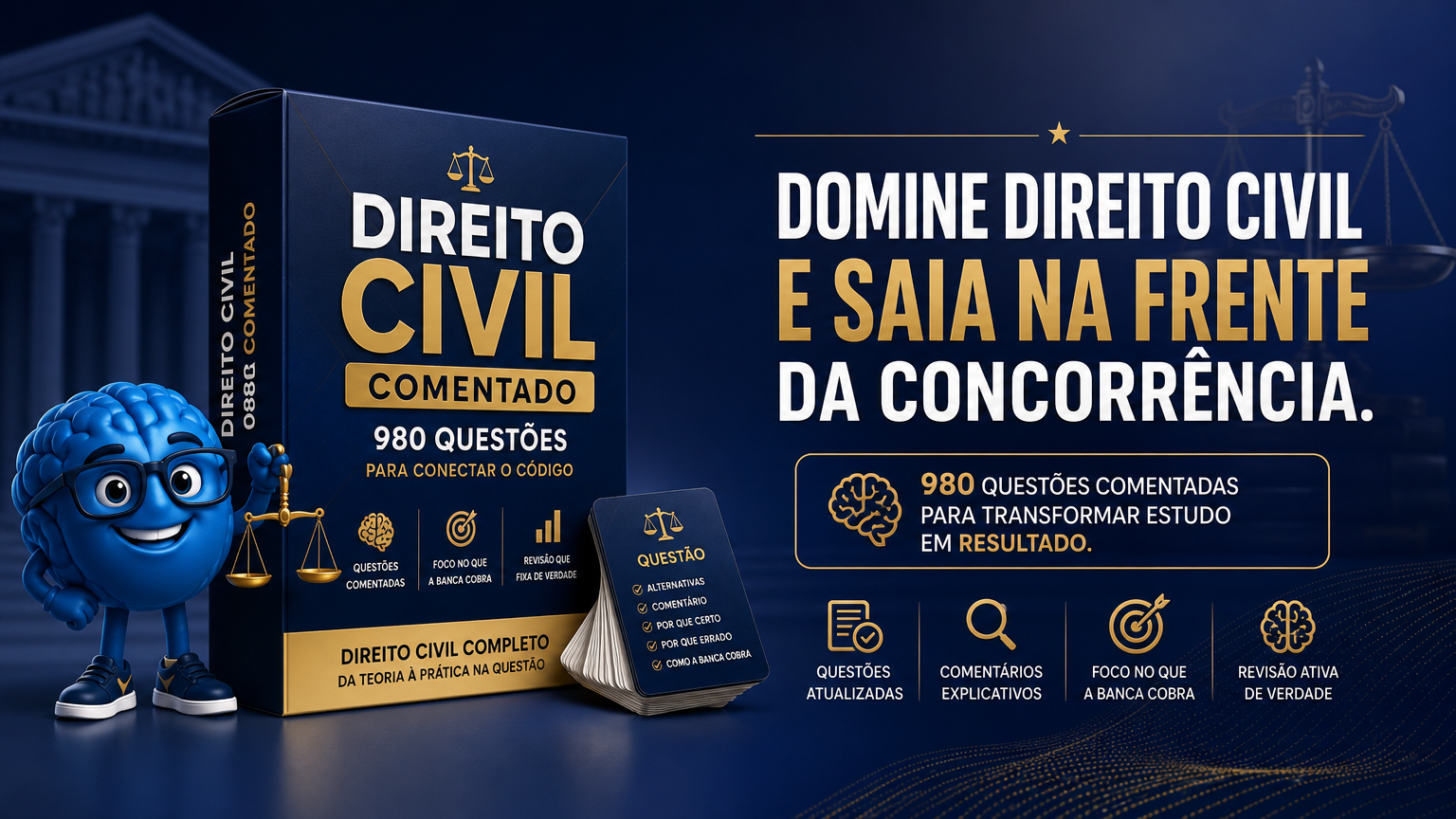 Direito Civil Comentado: 980 Questões para Conectar o Código