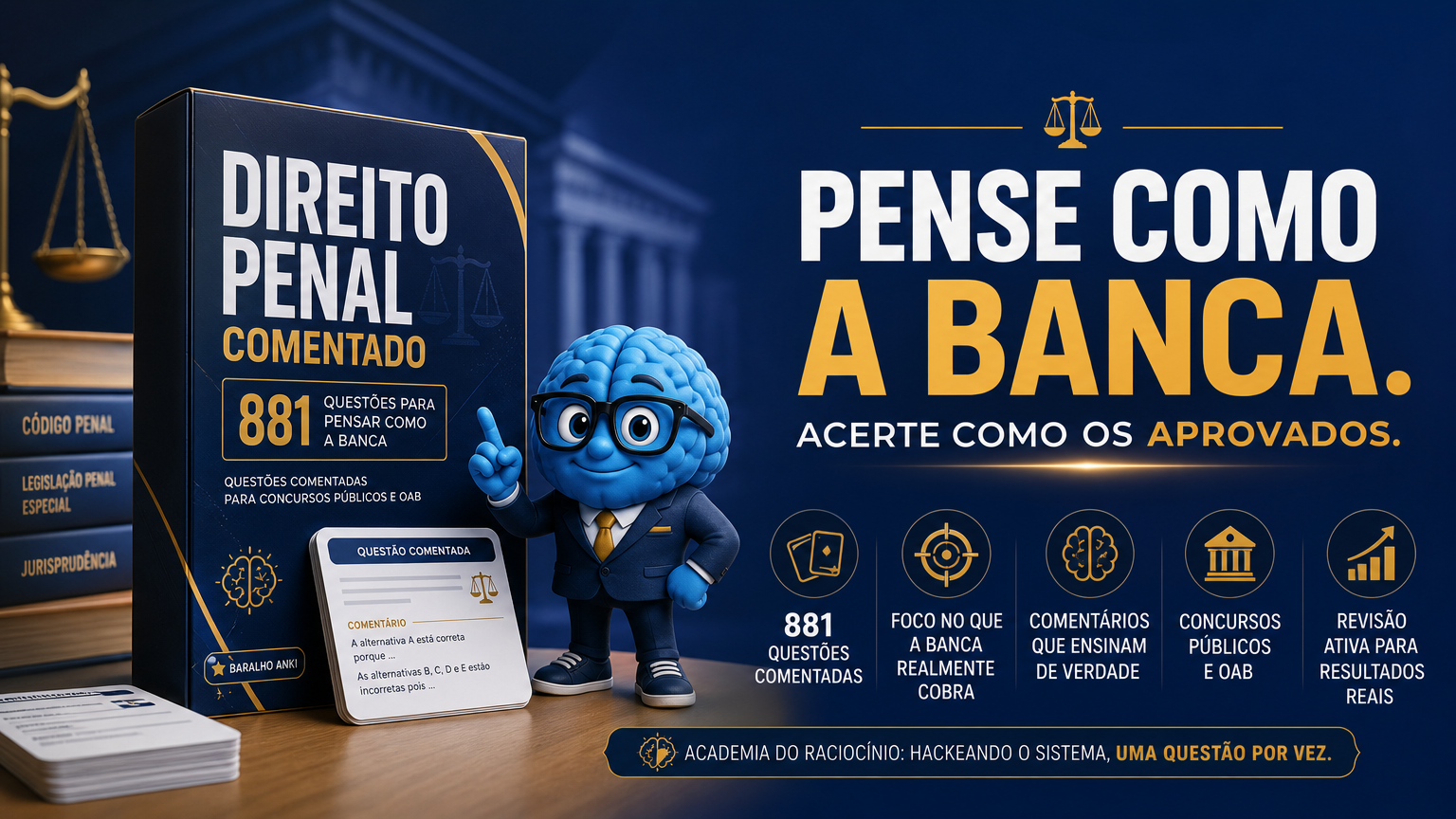 Direito Penal Comentado: 881 Questões para Pensar como a Banca