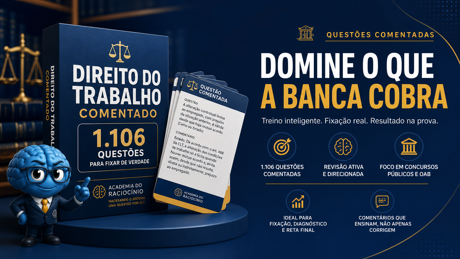 Direito do Trabalho Comentado: 1.106 Questões para Fixar de Verdade