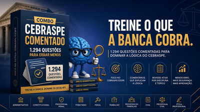 Combo CEBRASPE Comentado: 1.294 Questões para Errar Menos