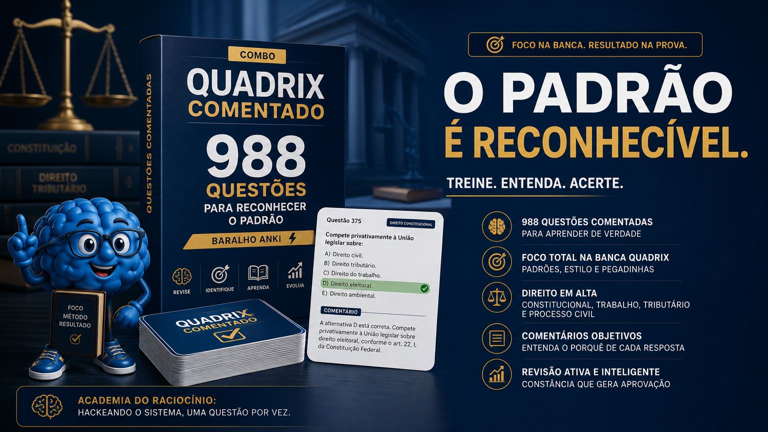 Combo QUADRIX Comentado: 988 Questões para Reconhecer o Padrão
