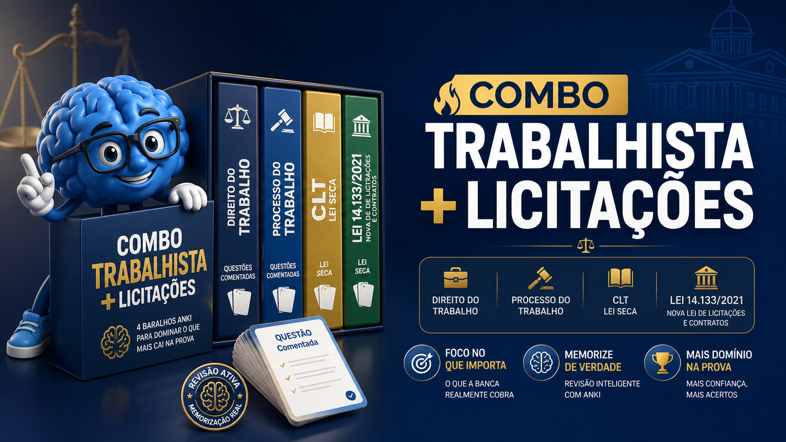 🔥 COMBO TRABALHISTA + LICITAÇÕES