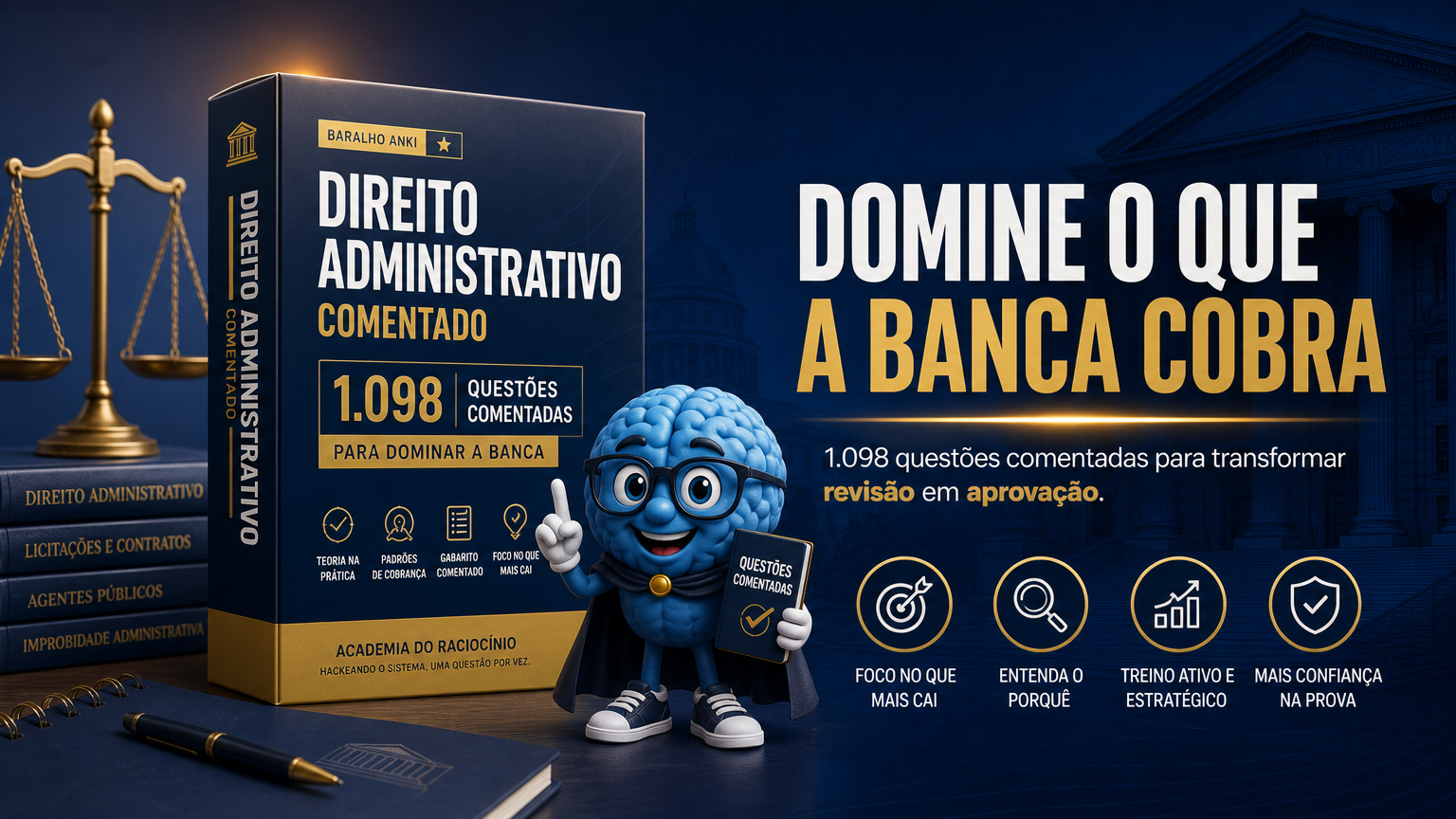 Direito Administrativo Comentado: 1.098 Questões para Dominar a Banca