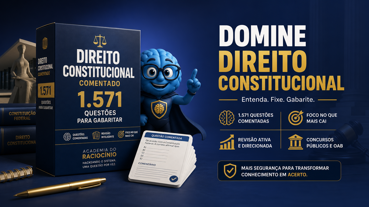 Direito Constitucional Comentado: 1.571 Questões para Gabaritar