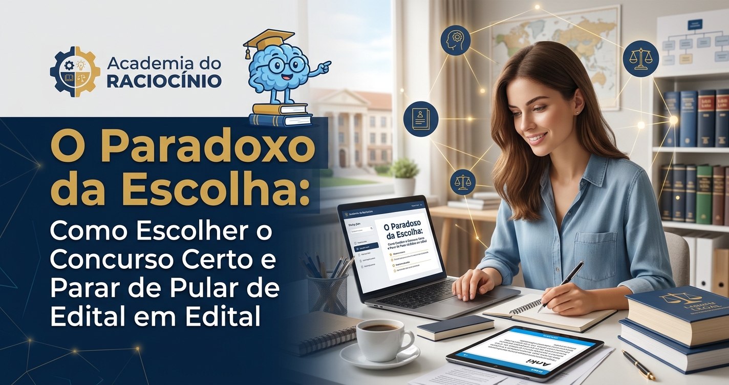 O Paradoxo da Escolha: Como Escolher o Concurso Certo e Parar de Pular de Edital em Edital